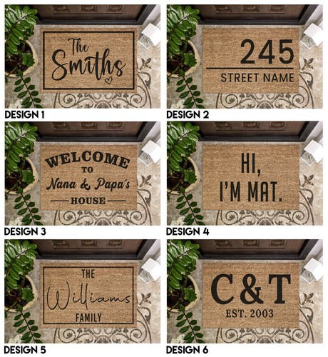 Personalised welcome coir door - personalised,