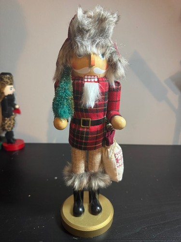 Plaid woodsman nutcracker with - nutcracker,