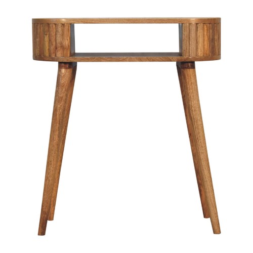 Scandi oak toned stripe desk - oak,