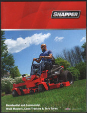 SNAPPER Walk Mowers, Lawn Tractors and Zero Turns Brochure Leaflet