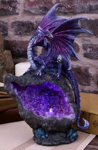 Dragon amethyst resin geode - resin,