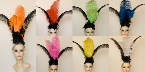 Showgirl feather headdress - feather,