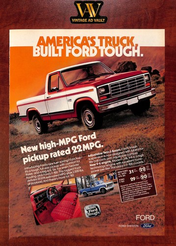 1982 ford 100 vintage print - f-100,