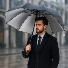 Umbrella 16 Ribs Windproof Strong Durable Large Automatic folding Umbrella UK