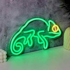 Custom Made bud budweiser green lizard chameleon bar man cave Neon Sign light