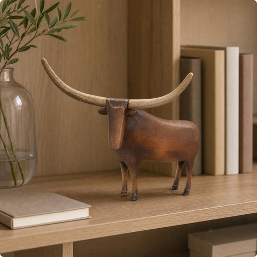 Long horned bull - long-horned,