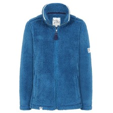 Lazy Jacks Women's Striped Full Zip Snug Sweatshirt - Teal