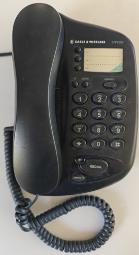 Retro corded telephone working - corded,