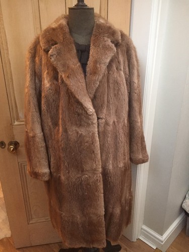 Vintage musquash fur coat - musquash,