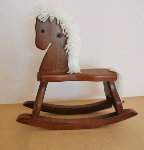 Small wooden shabby rocking - small,