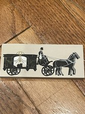 The Cats Meow Village 1995; Horse Drawn Carriage - Dray Coffin Funeral Hearse