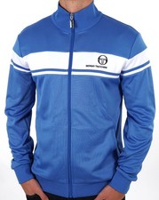 Sergio Tacchini Men's Masters Track Top Blue/White - Retro Tracksuit Jacket