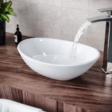 Bathroom Basin Sink Hand Wash Counter Top Wall Mounted Hung Ceramic