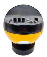 Rare Yellow Weltron Model 2002 Space Age Mod Retro AM/FM Stereo Radio Space Ball
