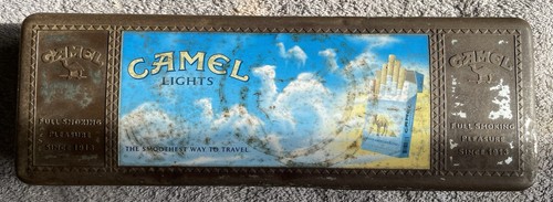 Camel lights cigarette tin - camel,