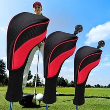 3PCS Golf Club Wood Head Covers Driver 1 3 5 Fairway Headcover Sports Gifts UK