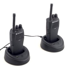 2x Motorola CP040 4-Channel UHF Radio Walkie-Talkie - w/ Chargers