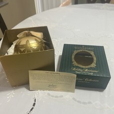 Waterford Holiday Heirlooms Christmas Killeen Ball - Ornament Gold  In Box