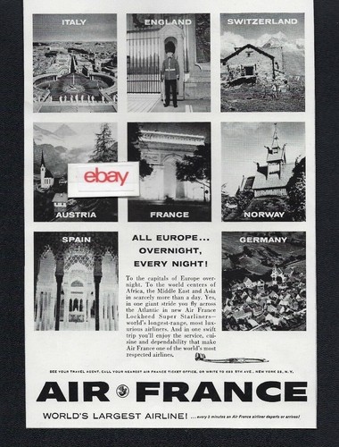Air france 1958 all - france,