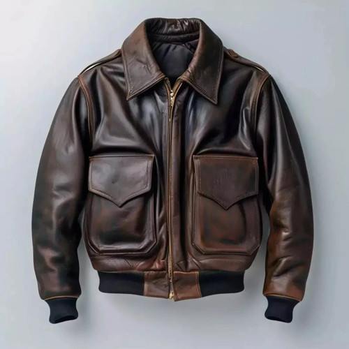 Men brown leather - brown, a-2