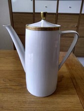 Vintage Seltmann Weiden Bavaria Monika Gilded Band Porcelain Coffee/Tea Pot