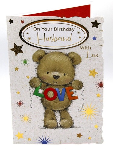 Large husband birthday card - large,