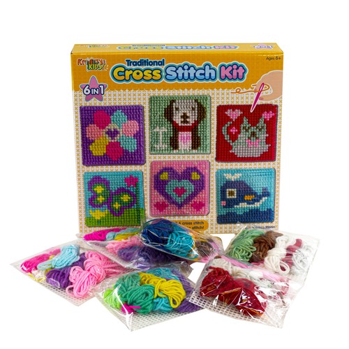 Kids cross stitch kit - cross, 1