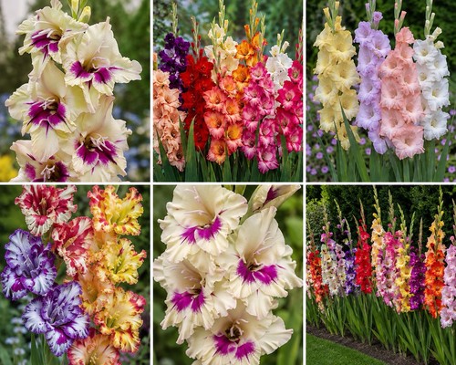 Mixed gladioli bulbs - mixed,