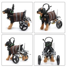 Dog Wheelchair 2 Wheels Adjustable Dog Wheelchair With Reflective Stripes For
