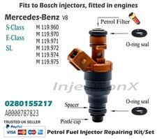 Fuel Injector Service Kit O-ring 0280155217 for Mercedes-Benz S-Class E-Class SL