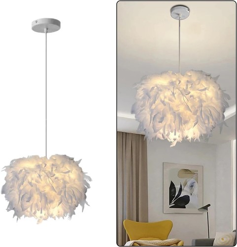 Fluffy feather light lamp - fluffy, light/lamp