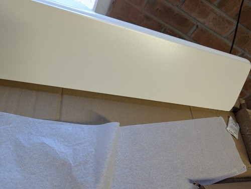 White rounded radiator - radiator, shelf