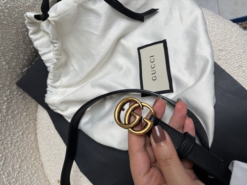 Gucci marmont black leather - marmont,