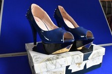 NEW Kat Von D KvD Los Angeles - Royal Blue 5" High Heels Shoes Sorrento Spikes