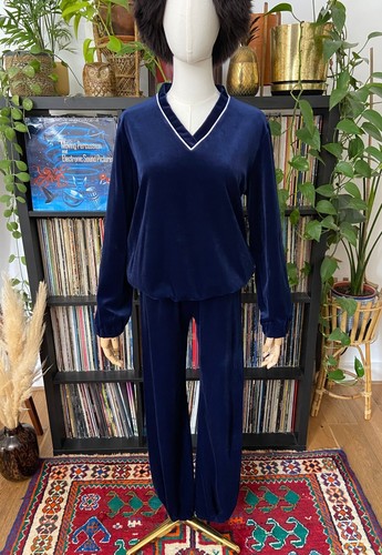 Vintage 1970s navy - vintage, velour
