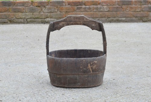 Old vintage wooden rice - old,