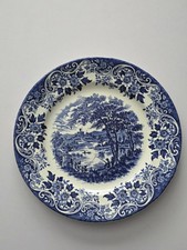 Vintage Broadhurst Ironstone Plate - "The EnglishScene"   Staffordshire England