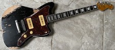 Jazzmaster Black Nitro Relic Custom Style Offset Guitar UK