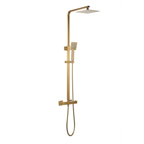 Square brushed brass - brushed,