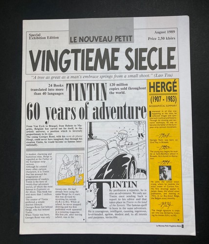 Vintage tintin years of - 60,