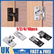 1-10x 90 Degree Stainless Steel Latch Safety Right Angle Lock Catch Door Sliding