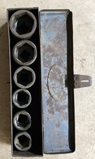 Vintage 3/4” Drive Impact Britool Socket Set Steel Tray