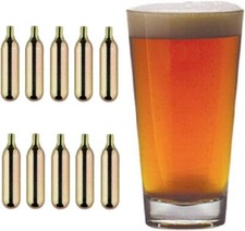 Pack 10 CO2 Unthreaded 16g Gas Cartridge Cylinder Soda Beer Keg Charger