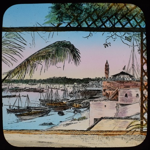 Antique magic lantern slide - antique,