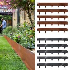 Nicoman Heavy Duty Metal Garden Border 5 Pack Steel Edging 1m Long Lawn Borders