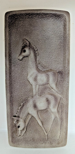 Mid century ceramic horses - ceramic,