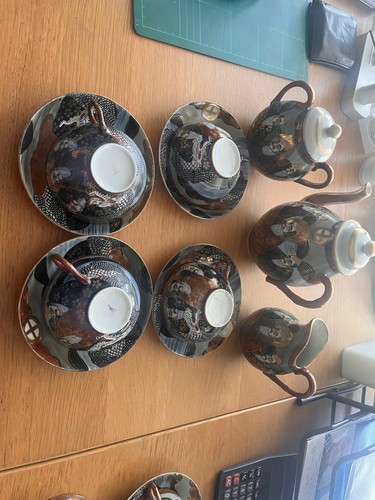 Japanese tea set moriage - set,