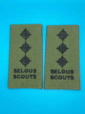 Rhodesian Selous Scouts Olive Green Rank Slides OG - Capt Captain - Pair