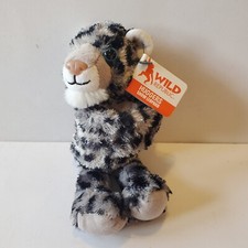 Wild Republic Huggers Snow Leopard Soft Toy Snapband Bracelets 6" Kids New Tags