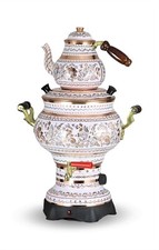 Turkish Thermostat Electric Copper Samovar,100% Handmade Copper Samov,110-220V.